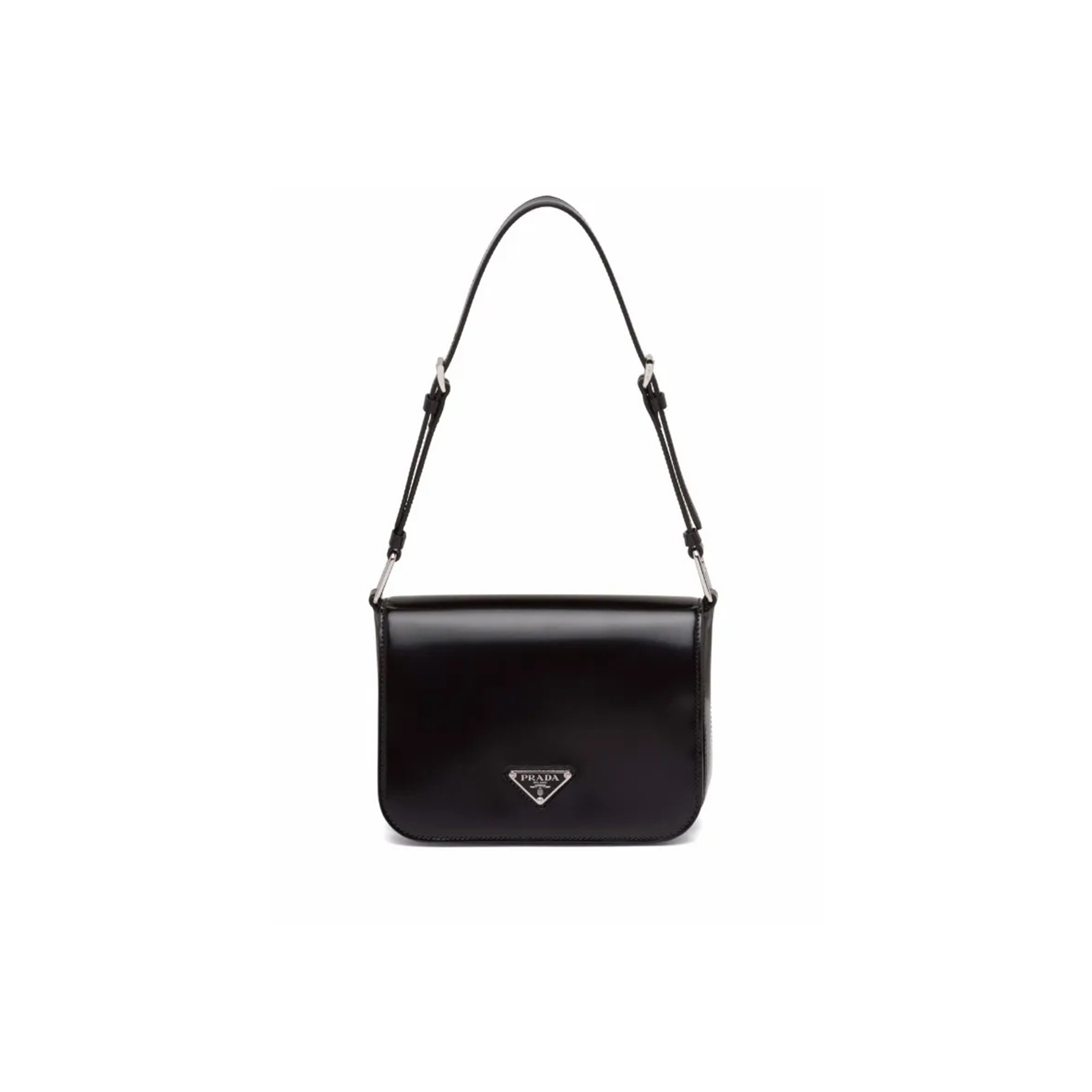 PRADA BRUSHED LEATHER SHOULDER BAG 1BD308 (21*15*6cm)